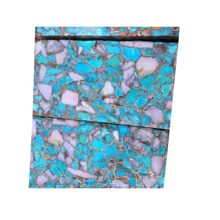 Կապույտ գույնը բնական փիրուզագույն + Abalone Shell + Lapis Lazuli Gemstone, կոպիտ բլոկային նյութը պատրաստելու համար 17