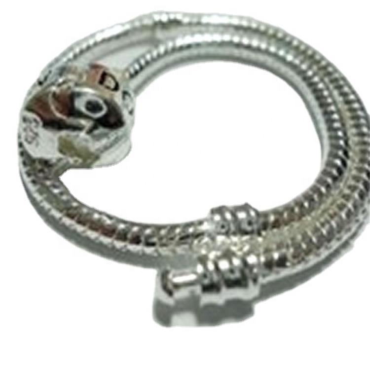 Sterling 925 Silver - Polsera de cadena xapada en rodi 12