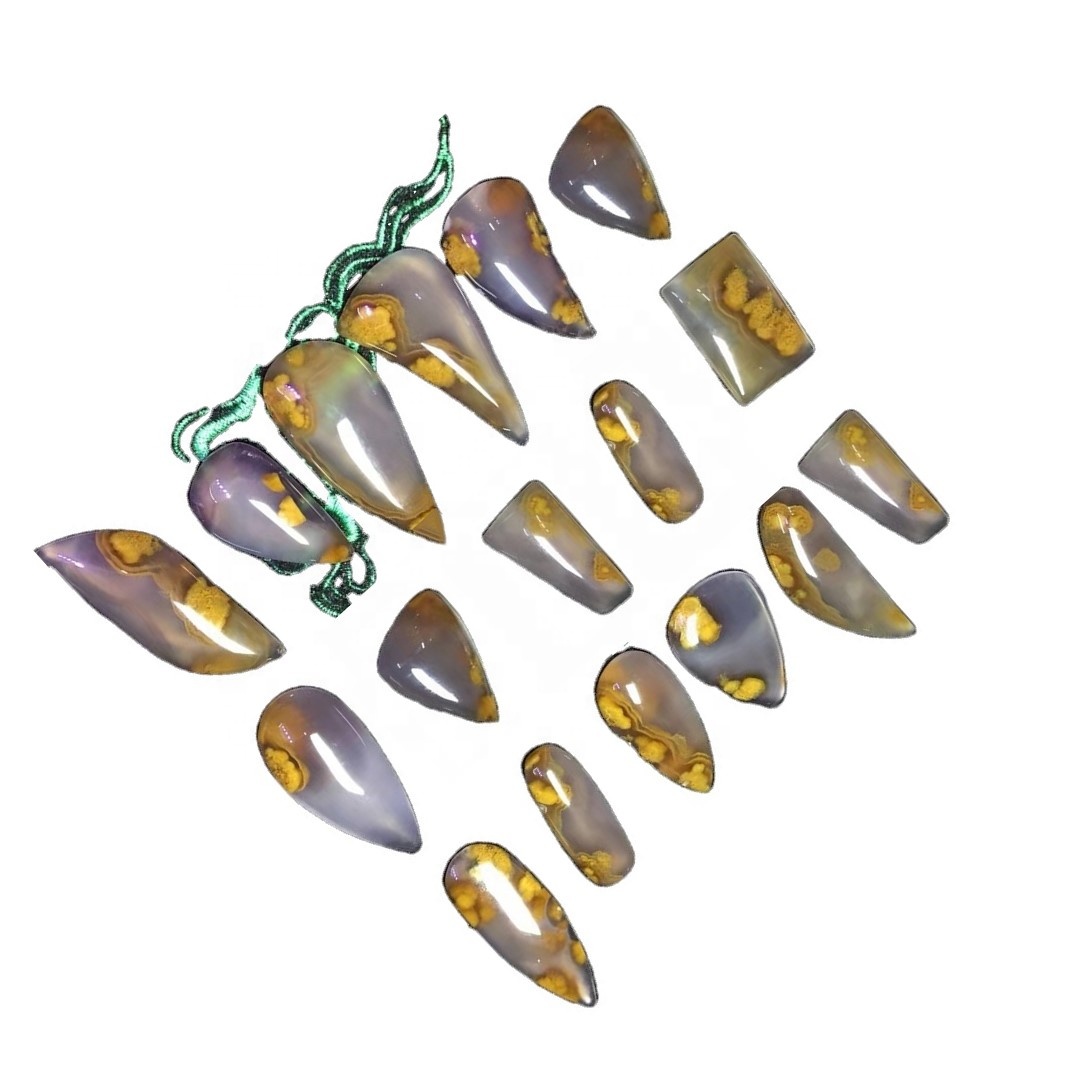 HOSS agate agate agoatochon Cabochon Cabate ចាស់របស់ Moss Denditic 17