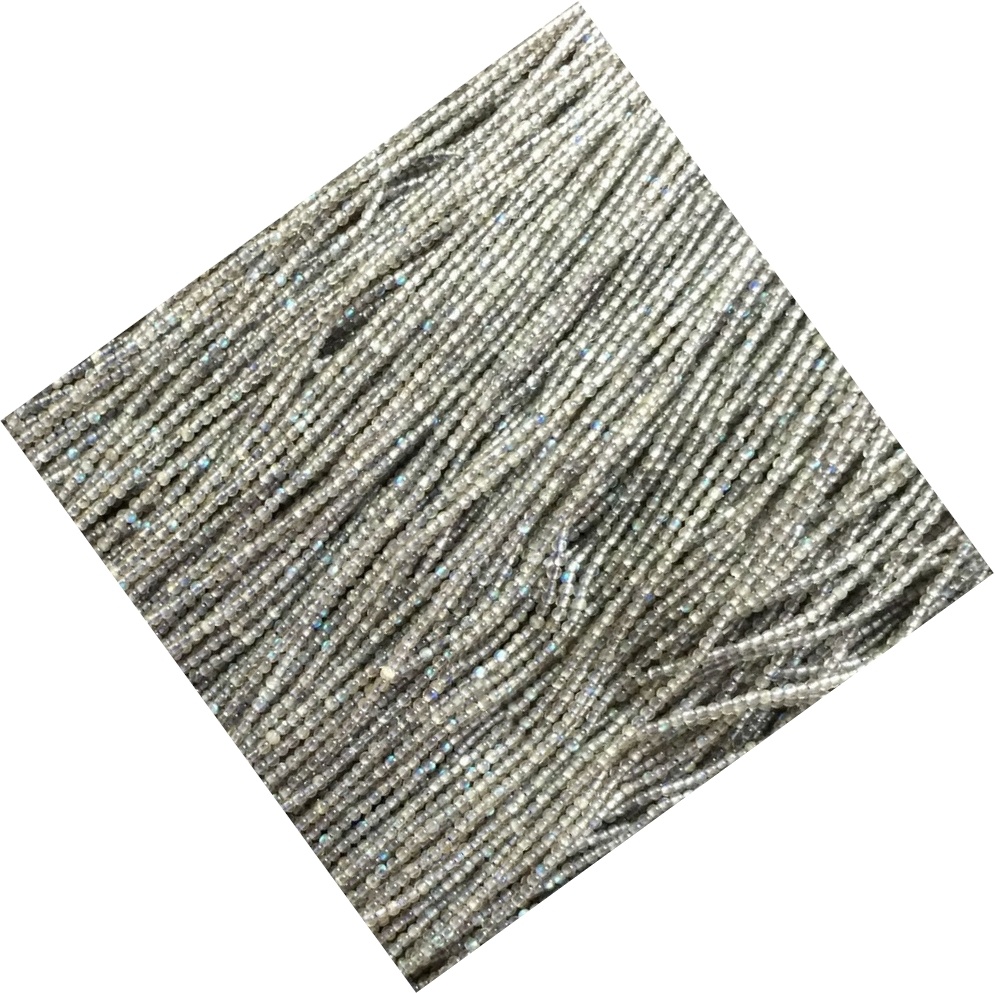 Natyrore Labradorite & Grey Gur Moonstone Faceted rrumbullakët rrumbullakët shëruese gur i çmuar rruaza të lirshme 17