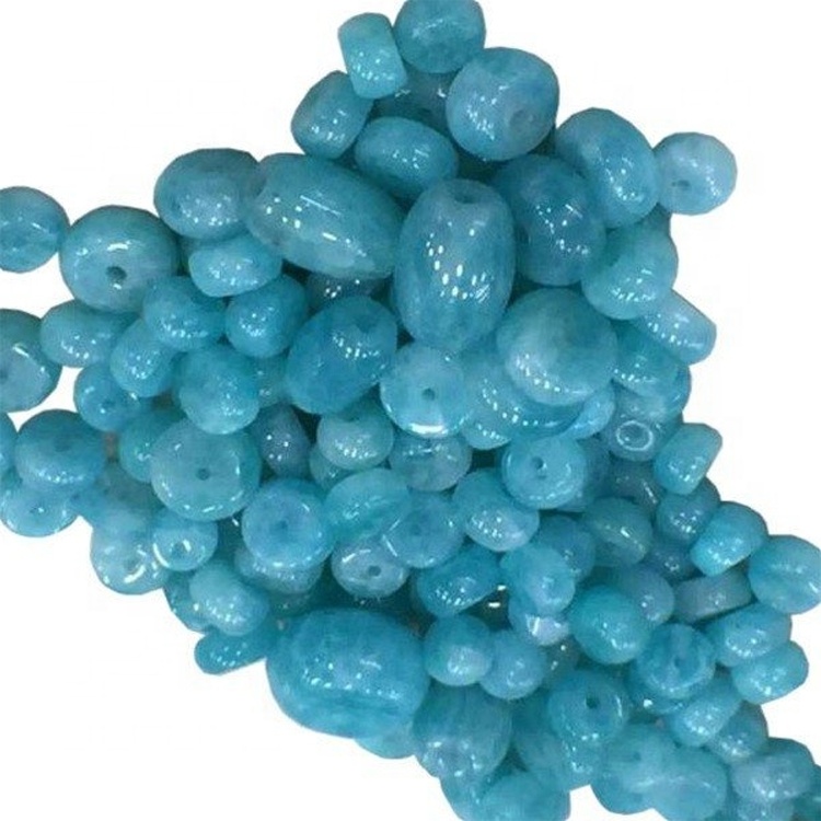 អង្កាំថ្ម Aquamarine ។ អង្កាំមូលទំហំបណ្តោយ 6 មមមមមានបណ្តោយ 12 មមមមមម 12 ម។ ម។ ពណ៌ខៀវធម្មជាតិស្រស់ស្អាតអាហ្គូម៉ារីន។ gemstone ដែលមានគុណភាពខ្ពស់ 17