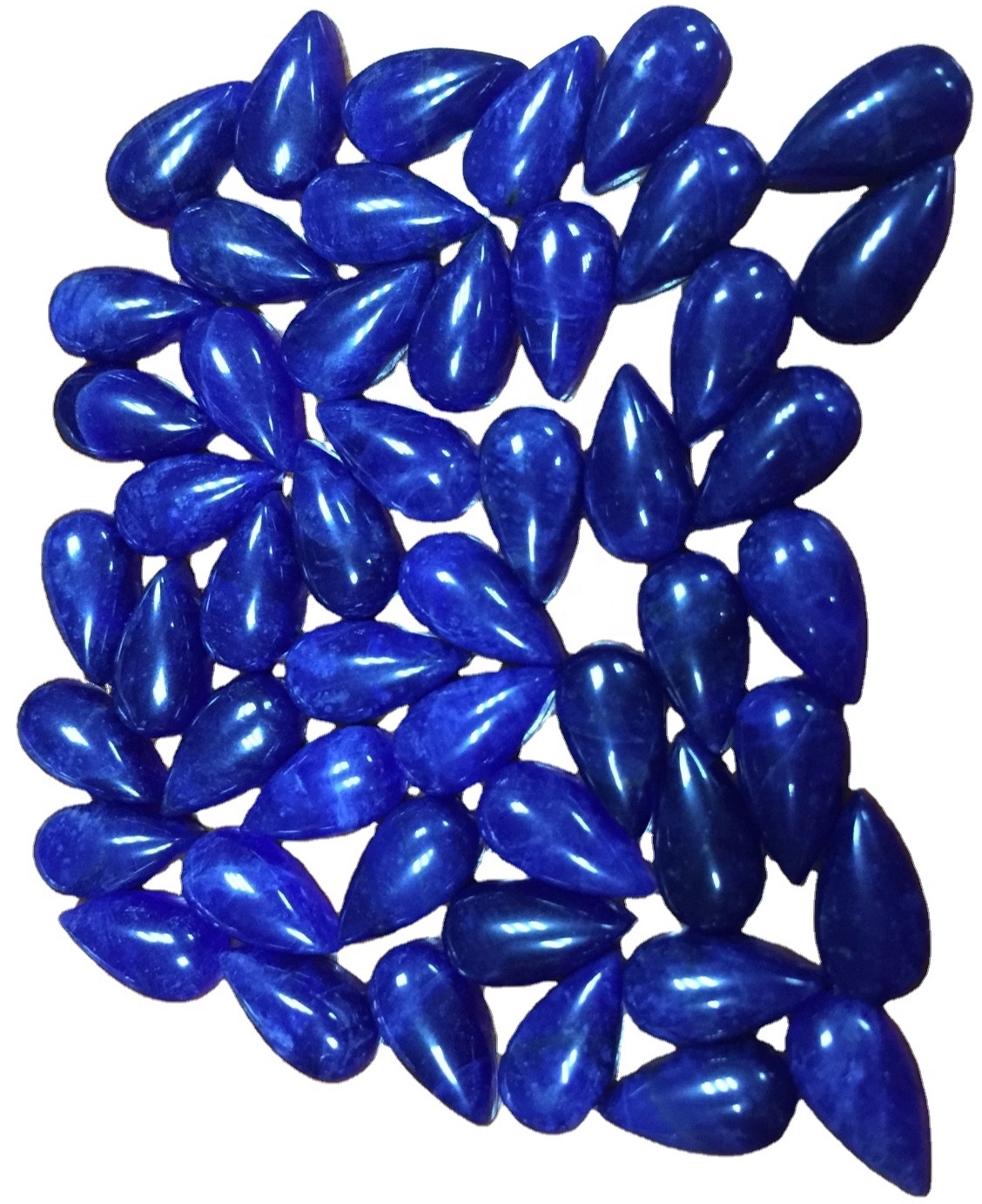 كۆك سودالىت تاش تەبىئىي نەشپۈت شەكلى كابوچون بوش گۆھەر تاش قولدا ياسالغان ئاسما زىبۇزىننەت1 17