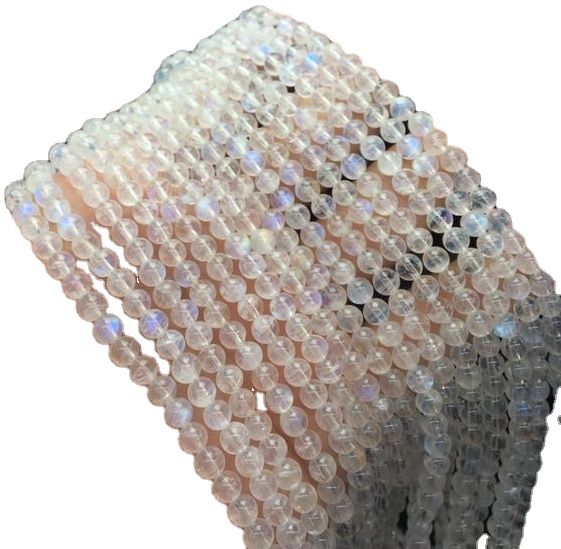 Rrumbullakët me shumicë të rrumbullakët blu beads me cilësi të lartë Rainbow hënë 17