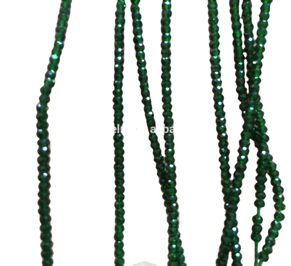 Green Jasper Faceted Round Beads Make Hurtownie 17