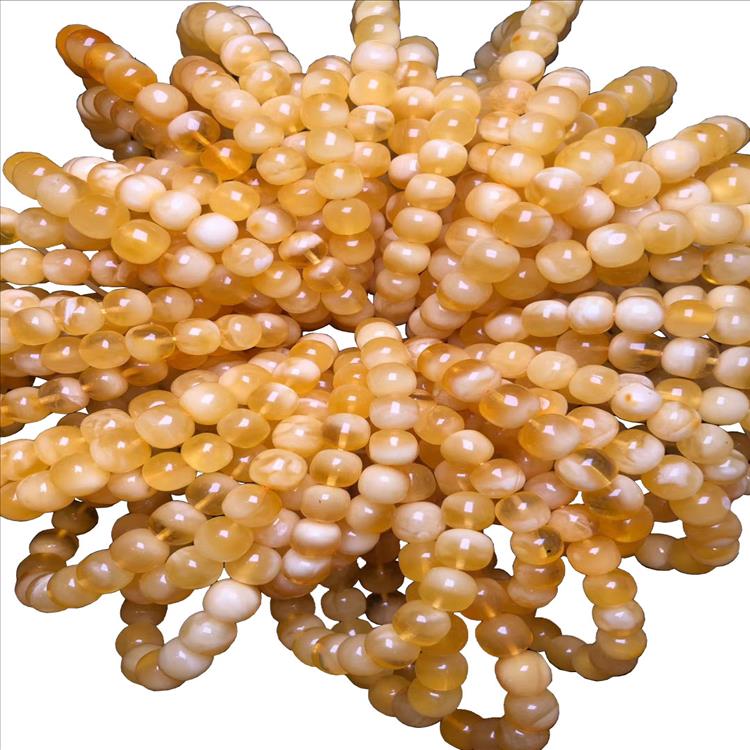 Rruaza të rrumbullakëta të lirshme. Natyrore Amber Beads Lustruar gur i çmuar 6 mm madhësi gurë të lëmuar të vërtetë 17