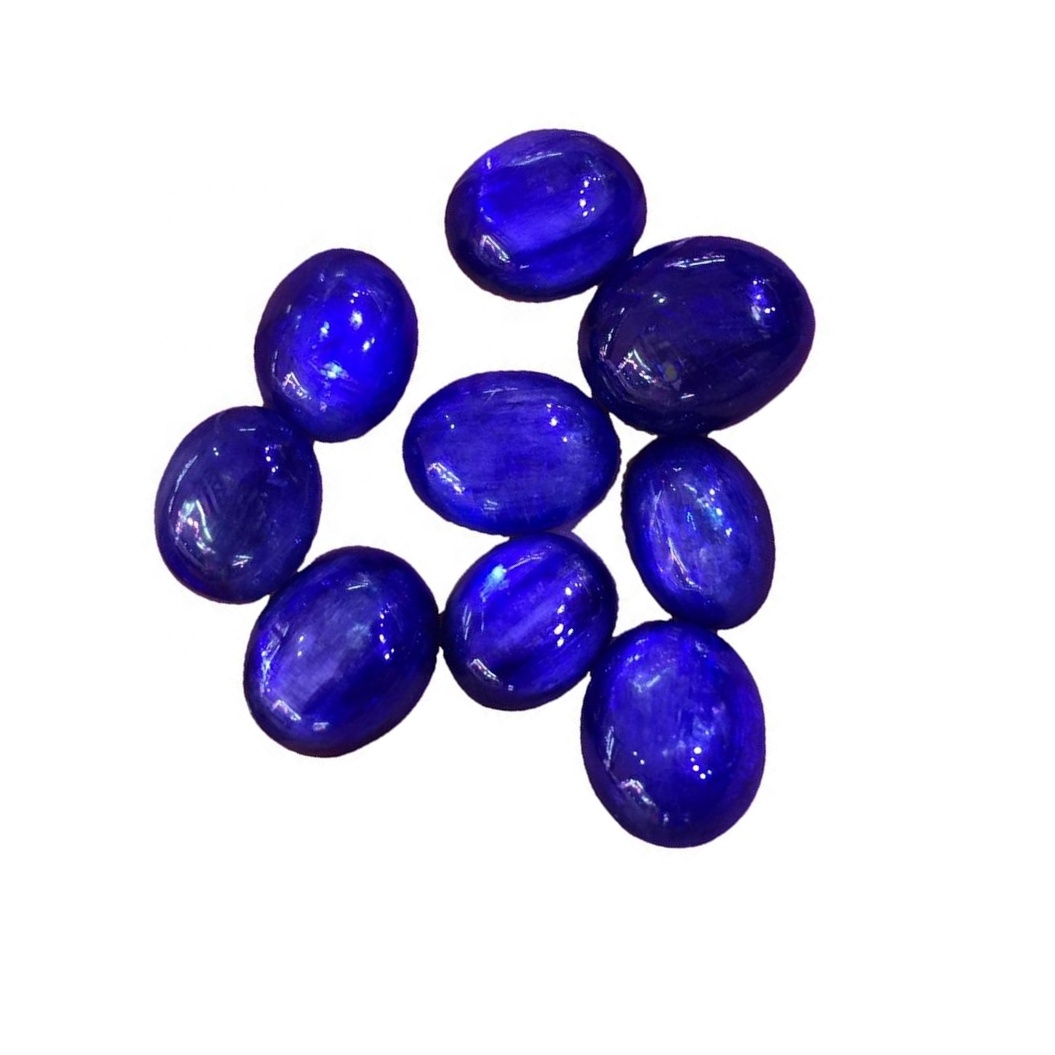 Gemsstone Blue Kyantite Olivan 10x14x5mm 3A Grade Kyanite Cabstone 17