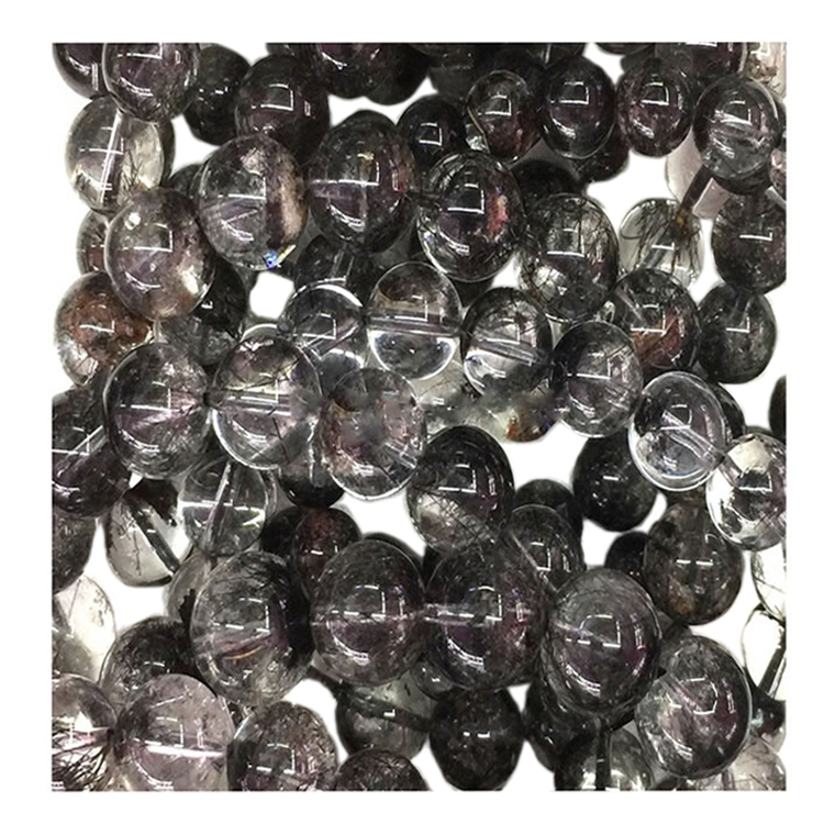 ខ្សែដៃថ្មខៀវ Quartz ពណ៌ខ្មៅសម្រាប់គ្រឿងអលង្ការ 17