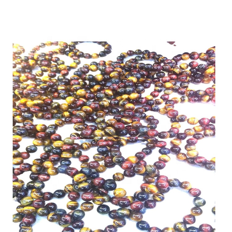 മിശ്രിതം സ്വാഭാവികമായും കളർ ടൈഗർ ഐ റ round ണ്ട് ബീഡ്സ് ബ്രേസ്ലെറ്റുകൾ / സ്വാഗതം ഒഇഎം & ഒഡിഎം ഓർഡർ 17