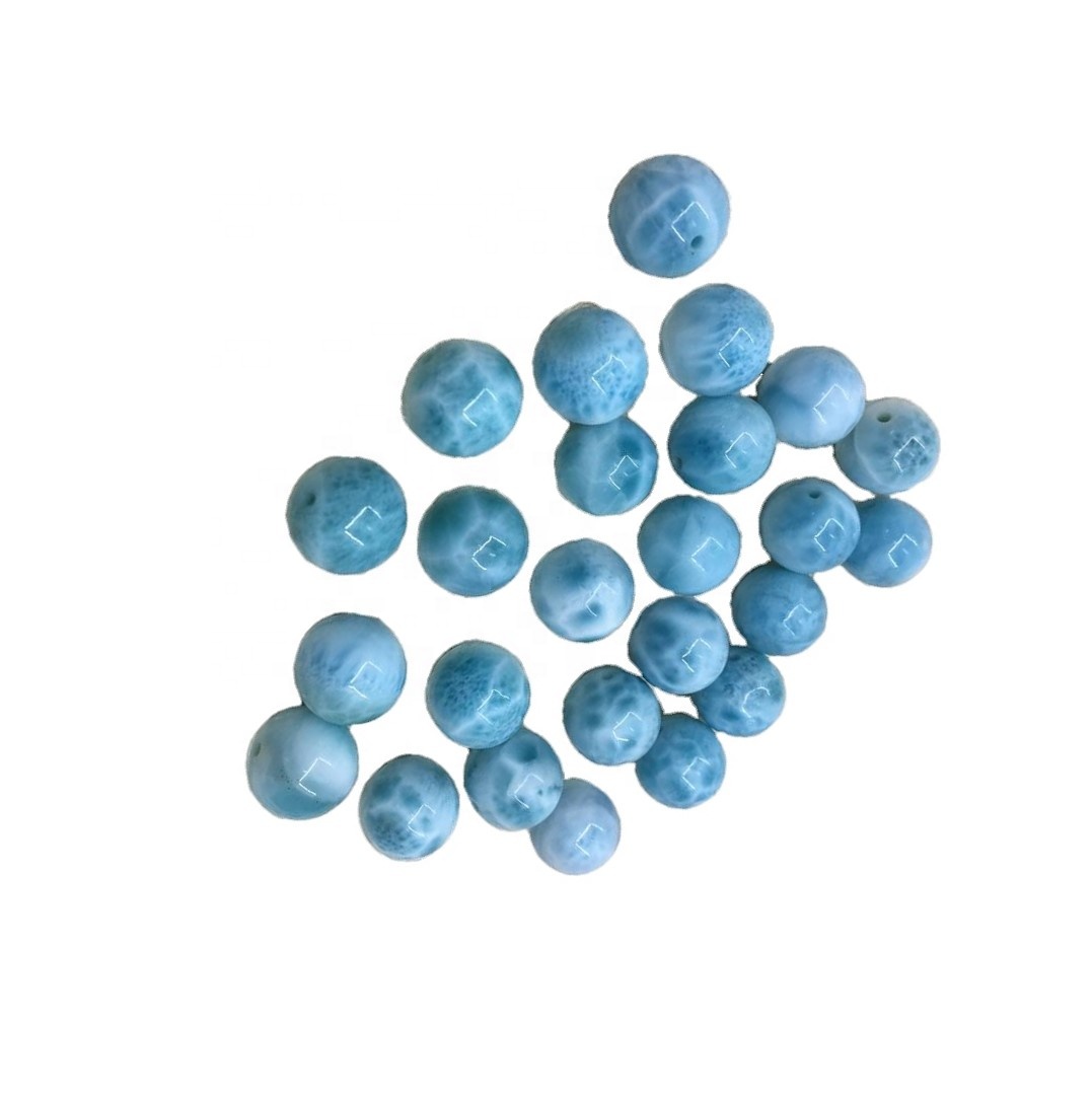 Природен скапоцен камен Larimar Cabochon монистра Larimar Quartz Gemstone 17