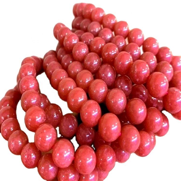 Rhodochrosice gemstone rose brose berose អង្កាំ 6mm ទំហំ 8 មម 10 មម 17