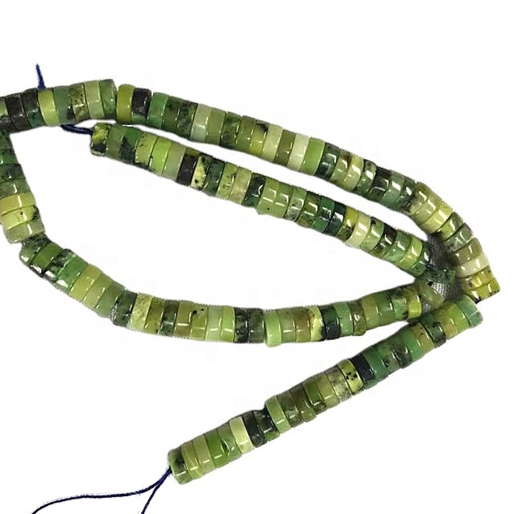 天然加拿大碧玉綠寶石串珠珠寶批發 17