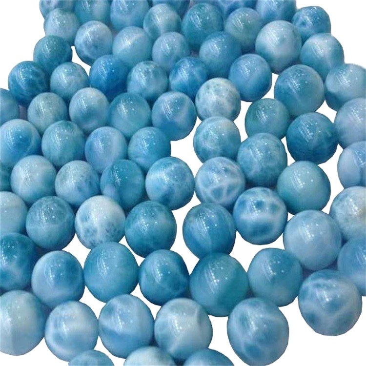 Аптовы 6 мм 8 мм 10 мм Natural Larimar Smooth Gemstone Round Bead 17