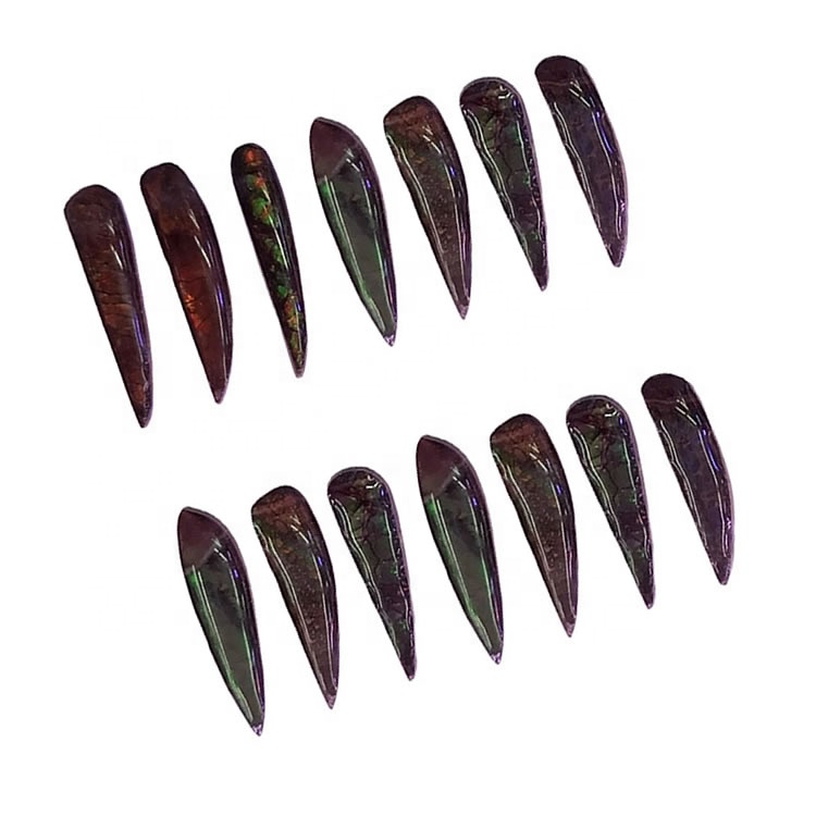 അമ്മാലൈറ്റ് ജെംസ്റ്റോൺ കാബോചോൺ ആഭരണങ്ങൾ 17