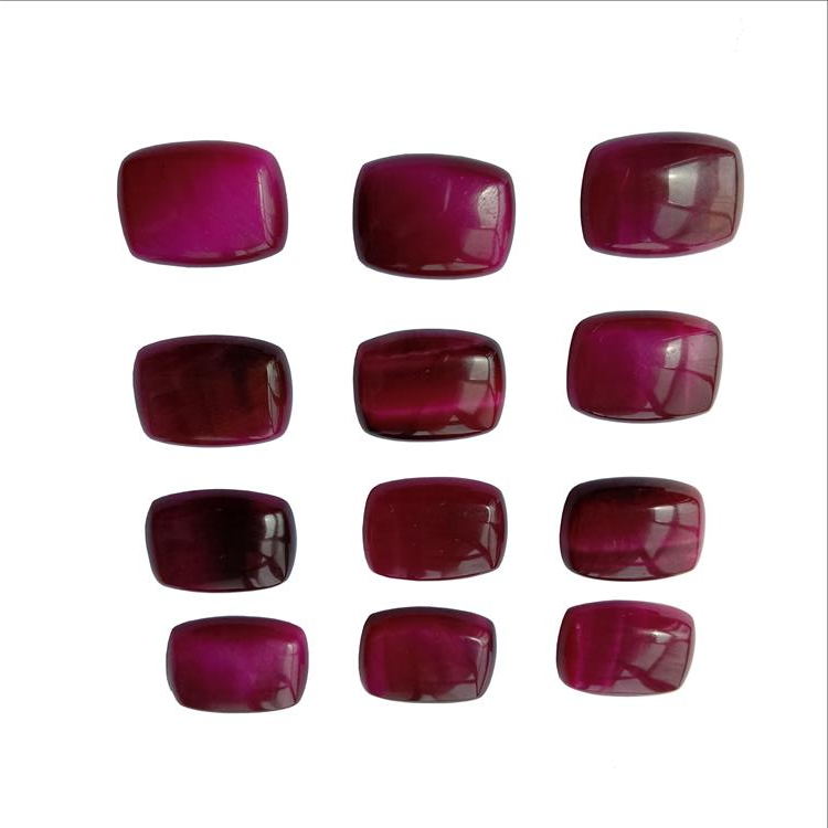 Cabochon ពណ៌ក្រហមរបស់ខ្លាក្រហម 100 ភាគរយមានគុណភាពខ្ពស់ជាងគេ Tiger Tiger Good Himce Gempstone បានរលួយថ្មសម្រាប់គ្រឿងអលង្ការ 17