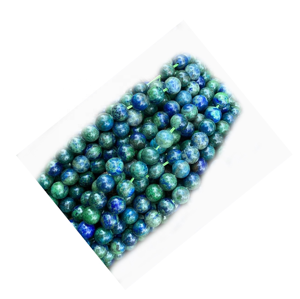 Wholesale Round Natural Chrysocolla Stone Beads Chrysocolla lapis hapsay nga mga baybayon 17