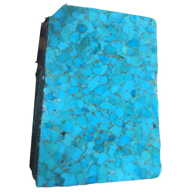 Voorraad komprimeer Natuurlik Turquoise Rough Kingman Turquoise Composite Rough Bricks Edelsteen 9