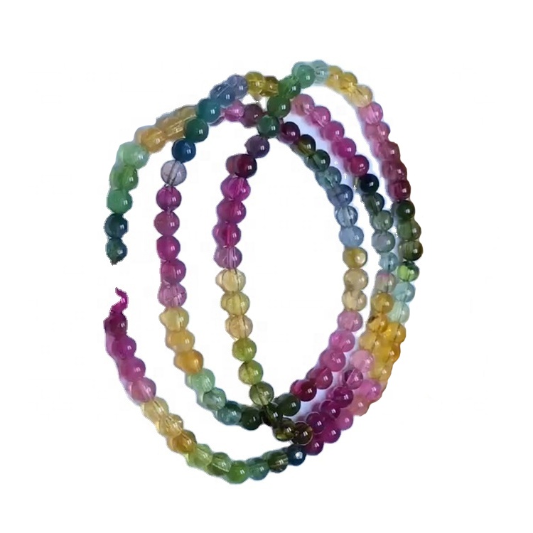 قدرتي رنگين ٽرمينلائن موتي 4 ايم ايم -1m-12mm hems hemstone semstrys space & ڊزائن 16 مڪمل اسٽرينڊ لاء 17