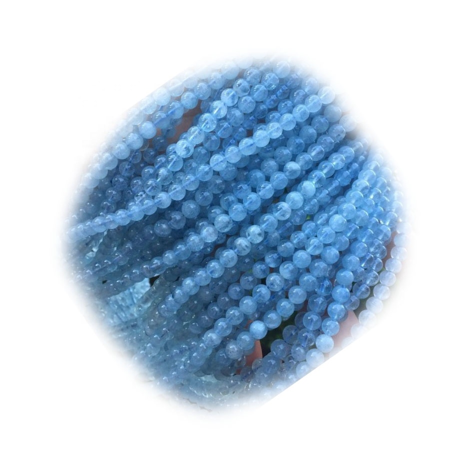 អង្កាំជុំនៃទឹកកក quamarine រលុងដុំថ្ម 17