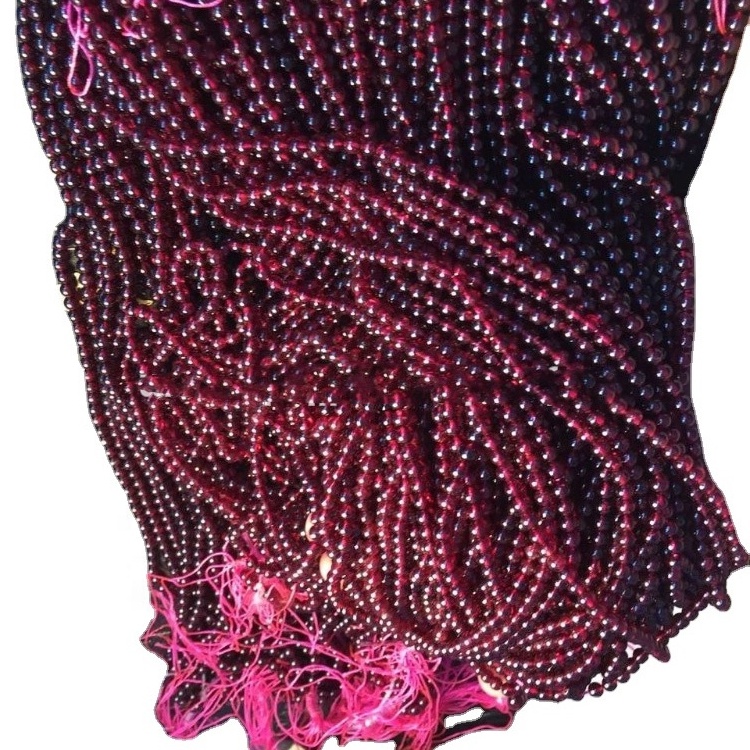 Rhodolita natural rosa granate facetado perlas redondas Strand / Rhodolite Garnet Ball Forma Beads 17