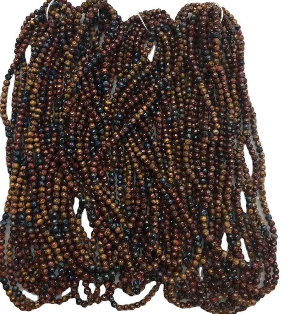 Круглыя прыродныя каштоўныя камеры pietersite пацеры 17