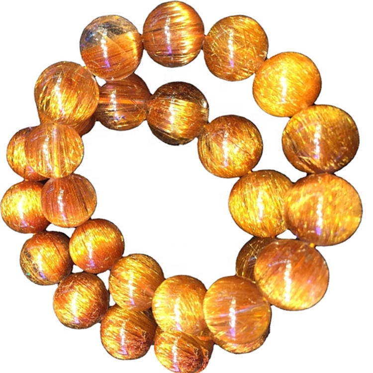 Braccialetto del quarzo del prezioso naturale del prezioso rotondo di 12mm 14mm 17