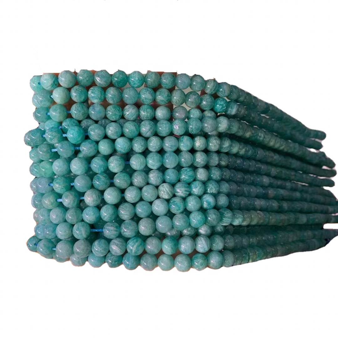 អង្កាំអាម៉ាហ្សូនធម្មជាតិ 3 មម 3 មម 3 មមមានរាងមូលសម្រាប់ខ្សែខ្សែកខ្សែរខ្សែរទេះដែកឌីជីធ្វើឱ្យត្បូងពេជ្រ acear accer asead 15inch Lon 17