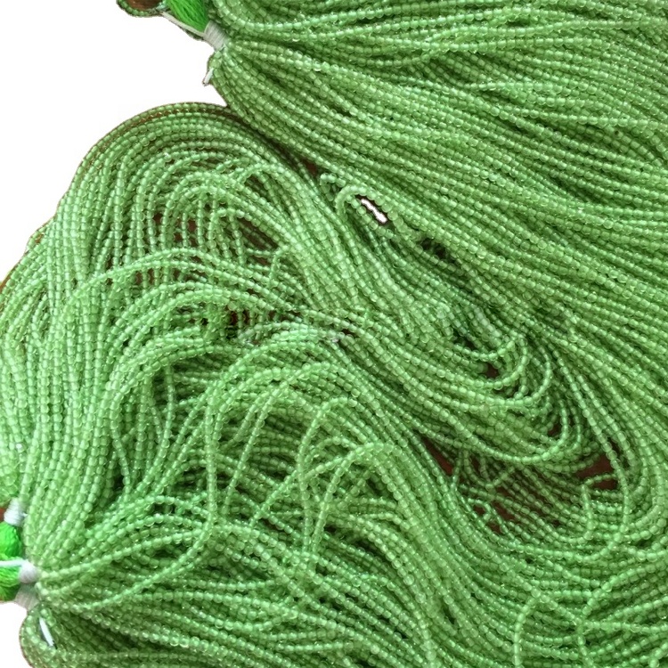1.8mm 2mm 2.25mm 2.5mm 2.75mm Natuurlike edelsteen Chrysolite Olivine Round Beads Maak groothandel 17