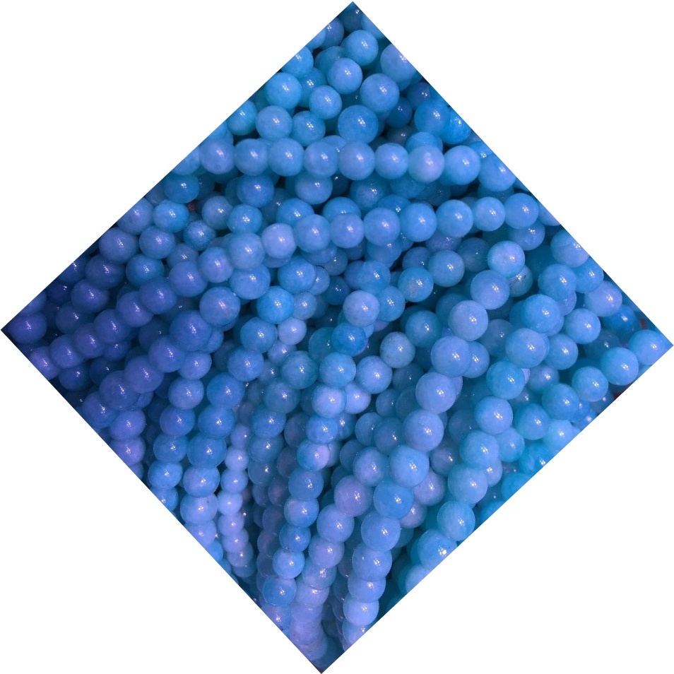 Cuentas redondas amazonitas Polidas apagadas Amazonita Blue Stone Beads Natural Russian Amazonita 17