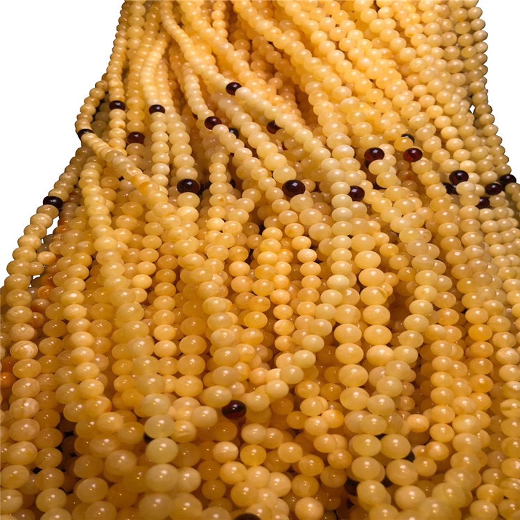 Perles de color natural ambre natural perles d'ambre autèntics per a la fabricació de collarets 17