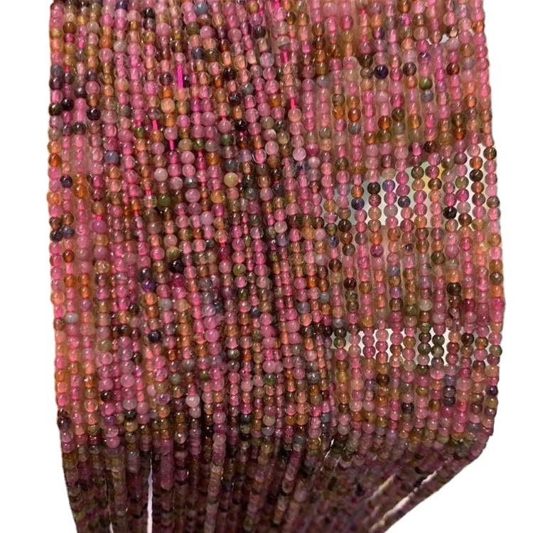 Watermelon Multicolor Alami Pink Green Tourmaline Bulat Beads 17
