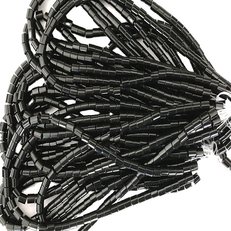 Los clientes de 7x7x2.5mm ordenan la ágata negra Heishi joyas de joyería al por mayor 17