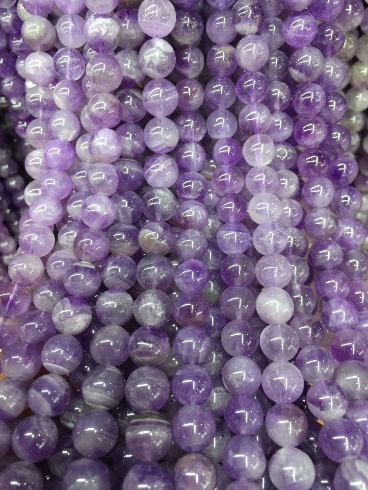 Прыродныя каменныя пацеры дзіўны аметыст кварц 40