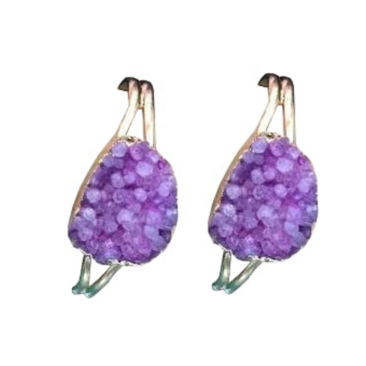 Agat Druzy, 티타늄 블루 Druzy Drusy Amethyst Cabochon 중국 17
