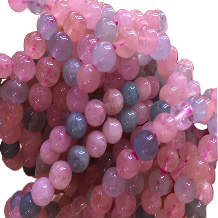 Morganite Beaded Charm Stretch Stretch / Bracciale Gioielli / Braccialetto personalizzabile 17