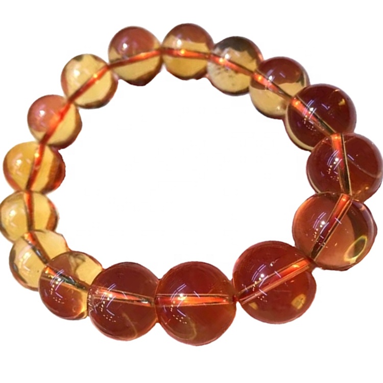 Braccialetto per perle di cristallo citrino con braccialetto di alta qualità / personalizzabile 17