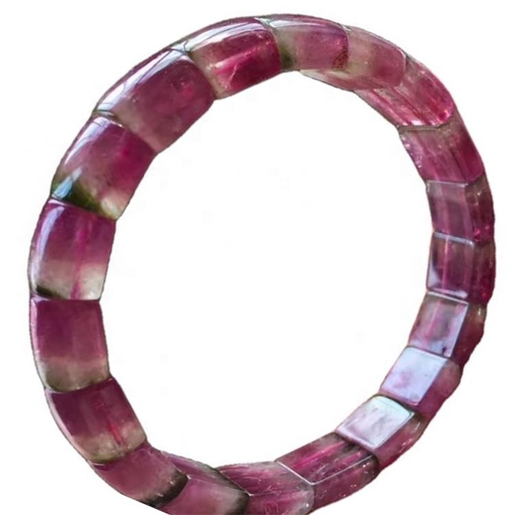 Comert cu ridicata Brazilia pepene verde roz Turism Rubelita Bangle Nou design cadou pentru femei 17