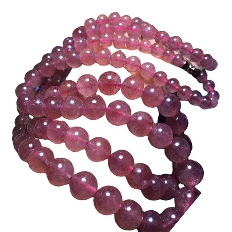 Red Strawberry Quarz turriform faataamilo BEADS asoa 17