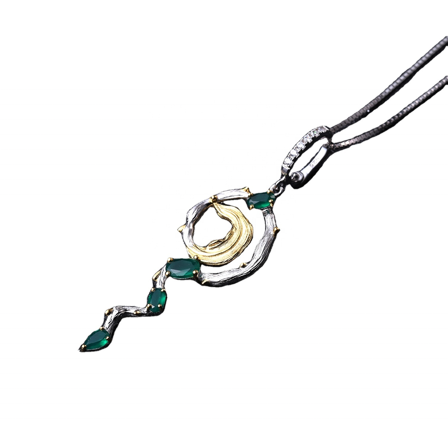 925 sëlwer Sëlwer Schlofsdag Turquoising Pendants fir Fraen / Handgemaachte Gemstone Sëlwer Peleder Keltesch Reder 17