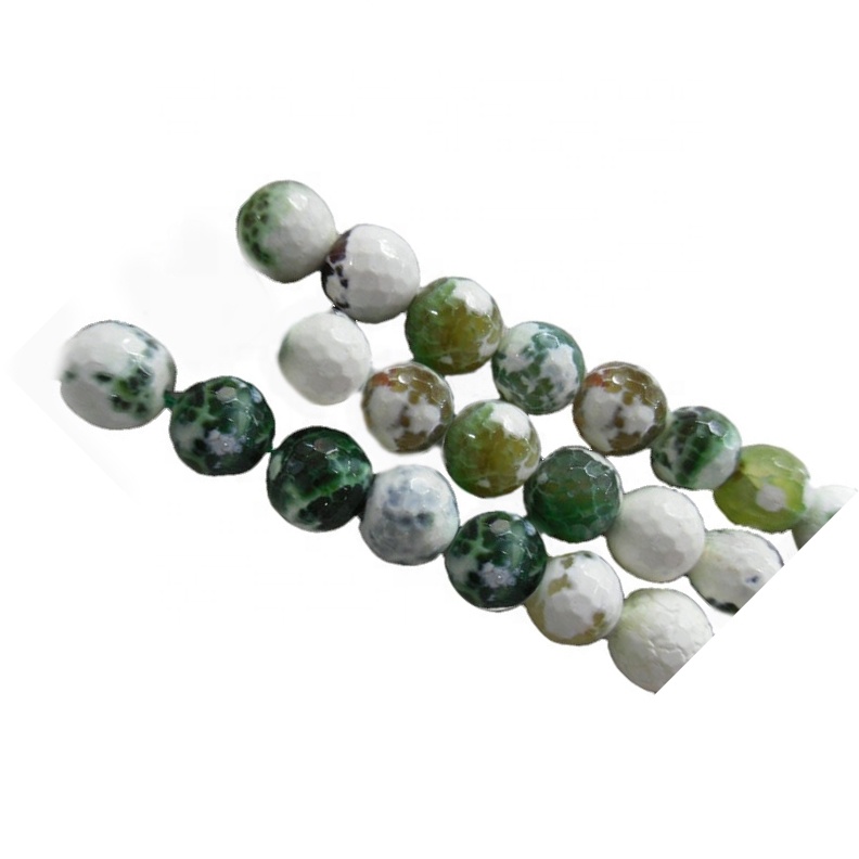 អង្កាំត្បូង agate ពណ៌បៃតង 8mm លក់ដុំ 17