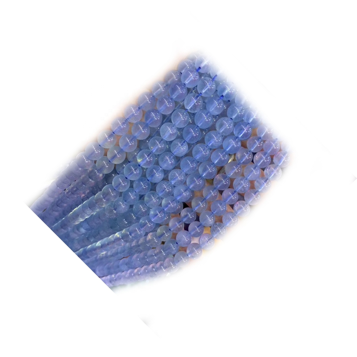 Φυσική ακουαμαρίνη στρογγυλά χάντρες θεραπευτική ενέργεια πολύτιμων λίθων χαλαρών χάντρες 17