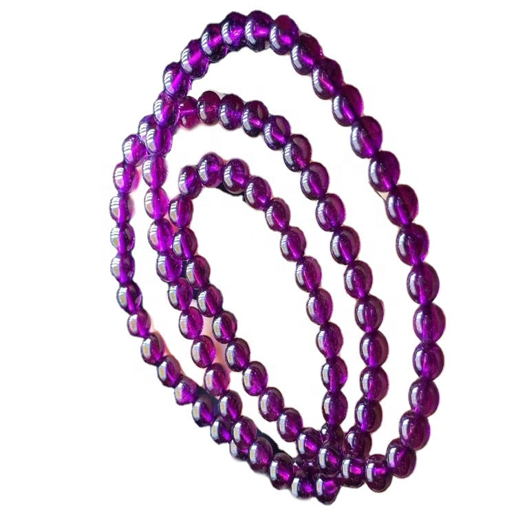 تەبىئىي Amethyst Smooth Rondelle مونچاق Amethyst سىلىق مونچاق 17