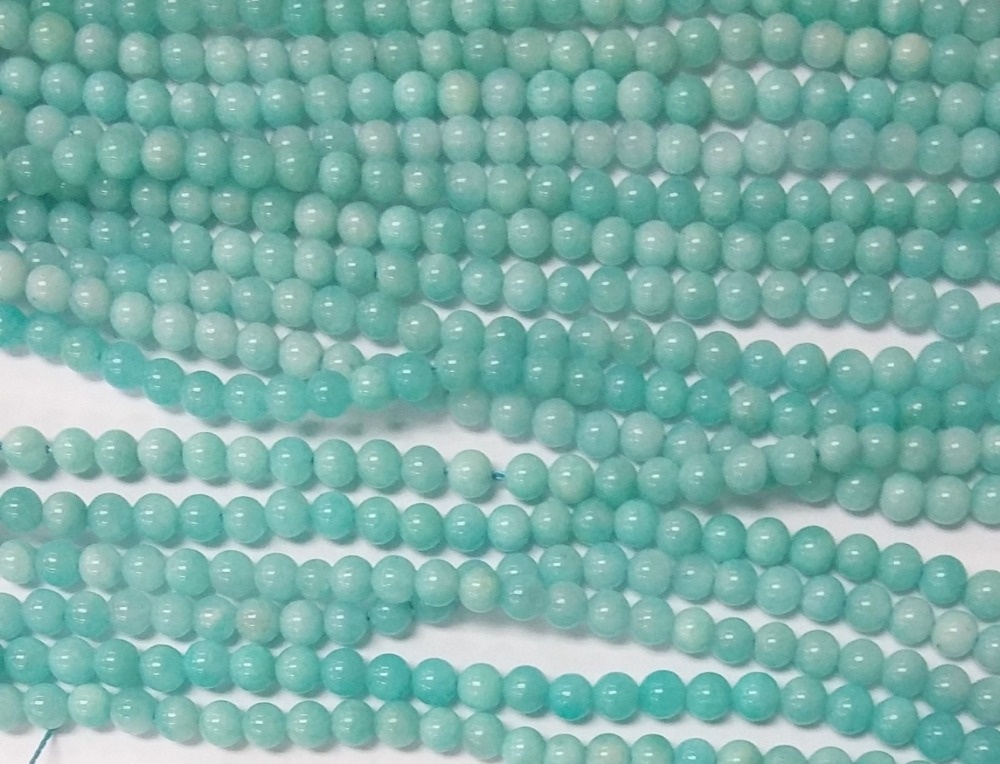 Wholesale redondo azul amazonita piedras preciosas sueltas perlas sueltas genuinas piedra preciosa natural 17