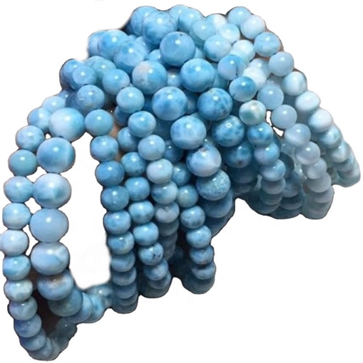 China Professional Producător de aprovizionare Larimar Round Beads Colier 17
