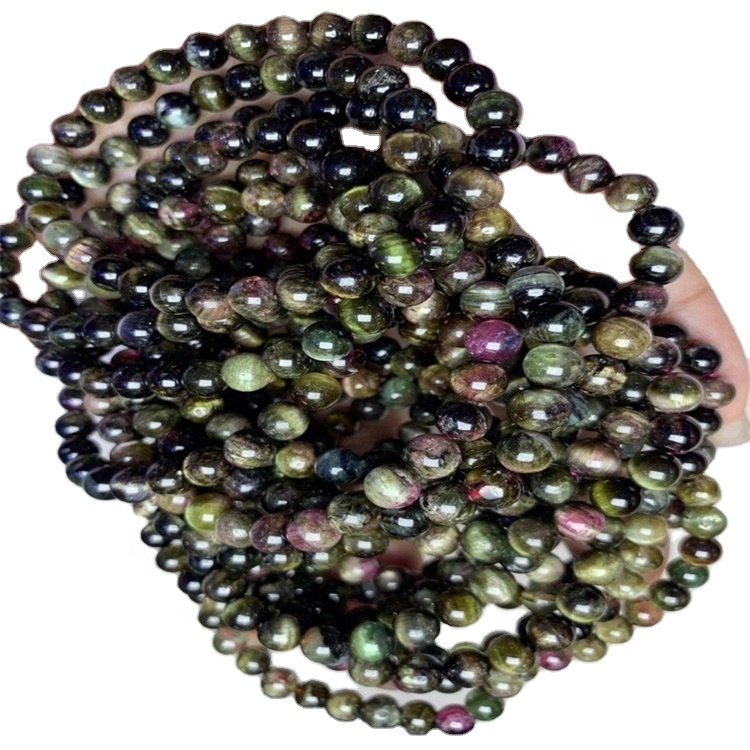 Toppkvalitets Tourmaline Rubellite Apyrite Armbånd Tourmaline Rubellite Apyrite 9