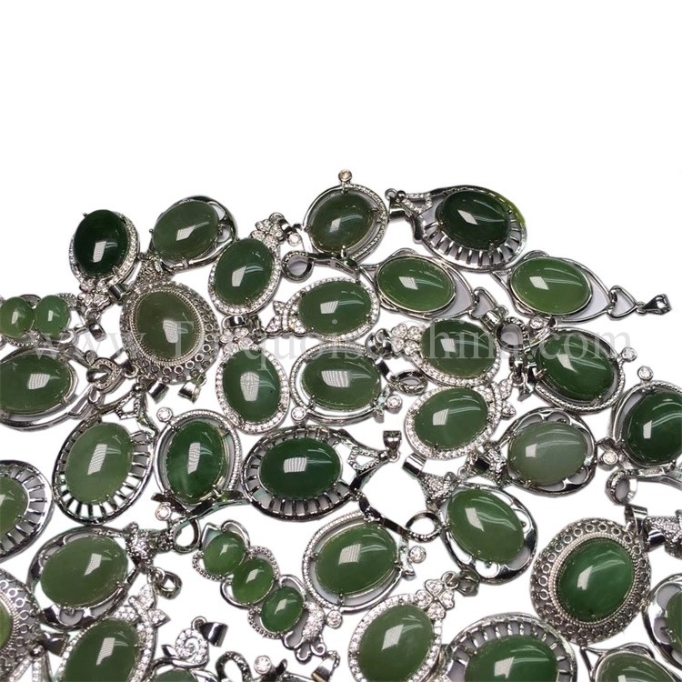 Fine Art Natural Chrysoprase 925 Sterling Sliver Pendant Vintae Cabochon Fashion Gift 7