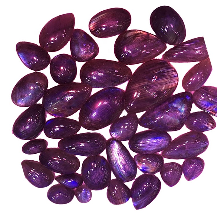 Multi labradorite cabochons llisos cabochons calibrats Cabochon natural de la pedra preciosa pera labradorita 19