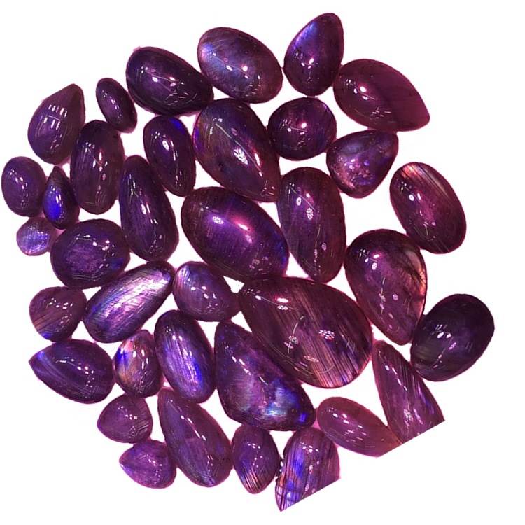 Multi labradorite cabochons llisos cabochons calibrats Cabochon natural de la pedra preciosa pera labradorita 21