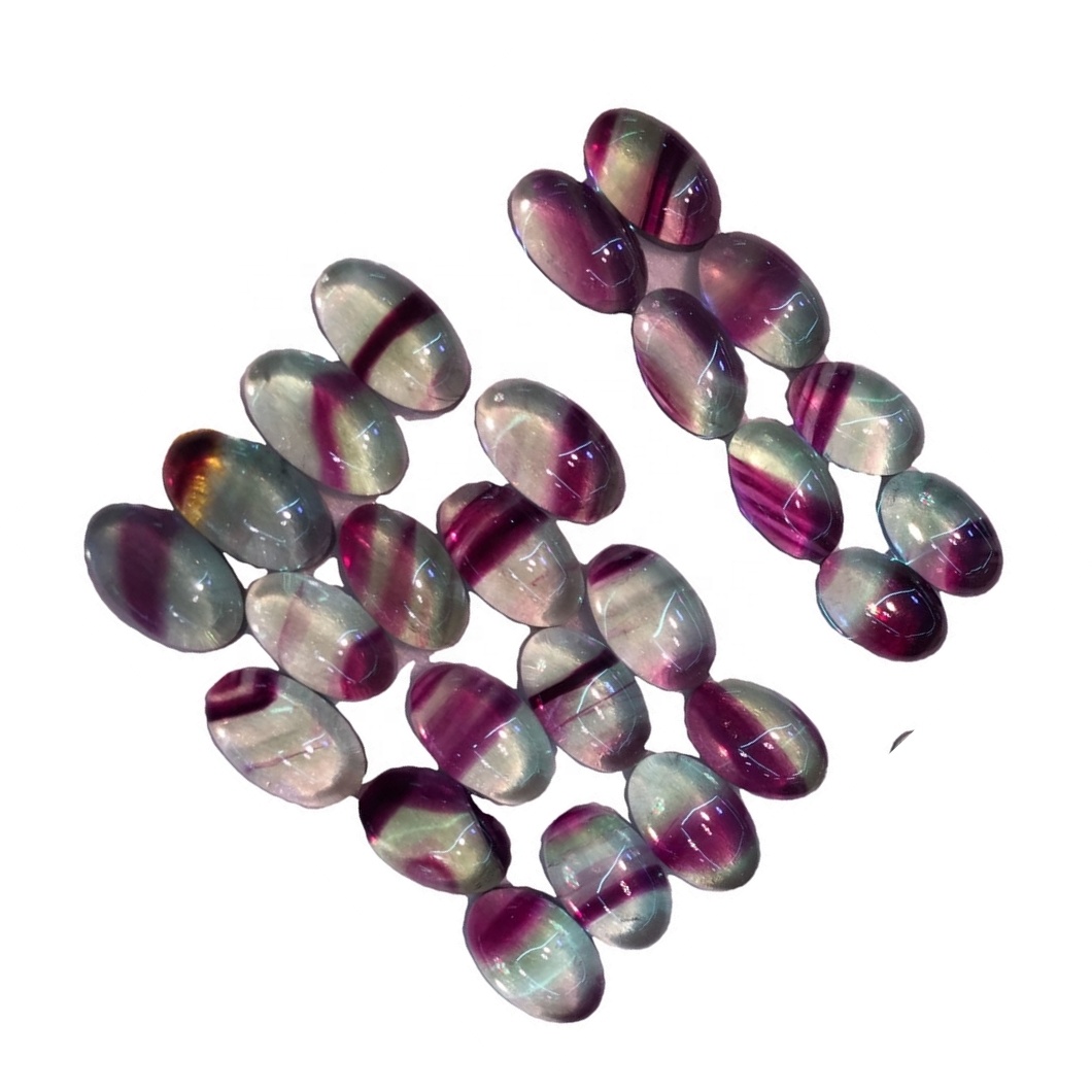 Natural fluorite colorite cabochons yekutengesa lot fluorite oval Cabchoni 11