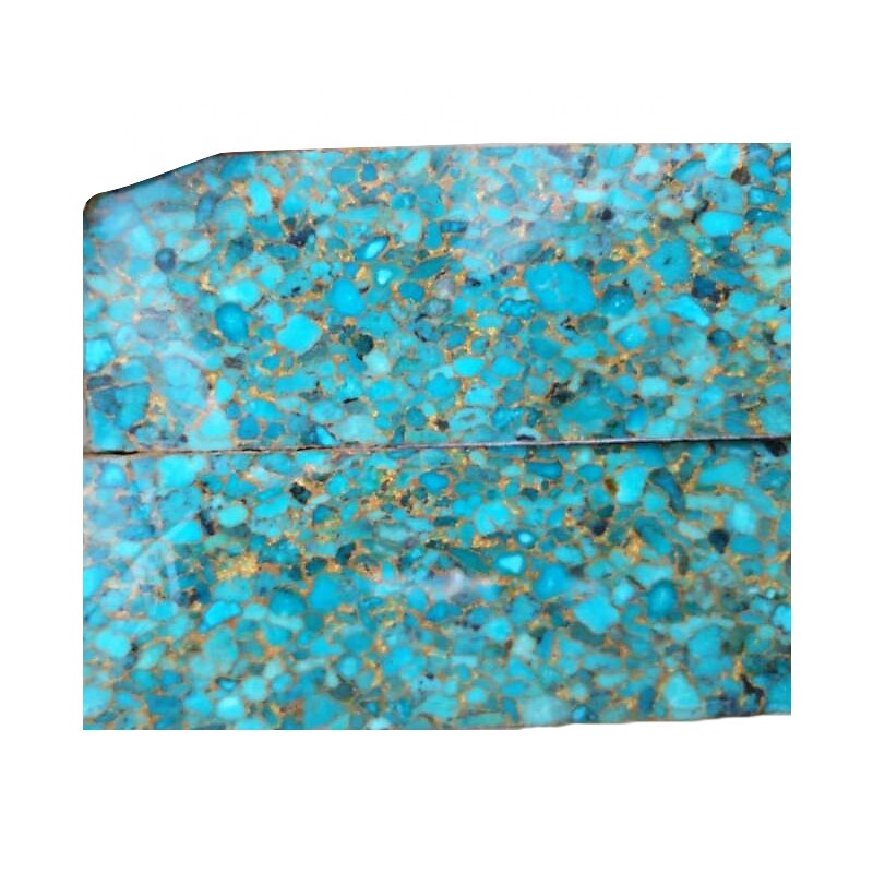 Φυσικά μικρότερα κομμάτια συμπιεσμένα τυρκουάζ τραχιά μπλοκ 13