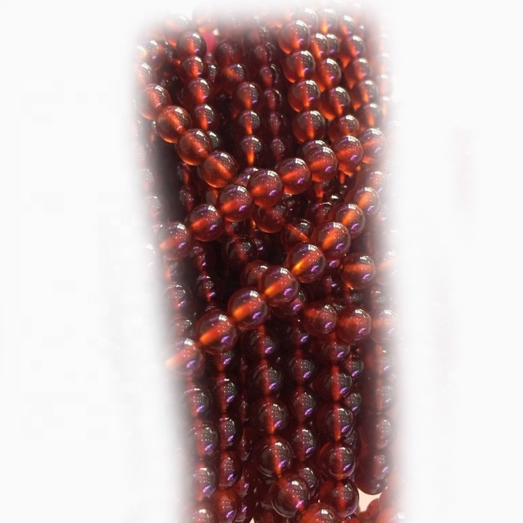 Perles de pedres precioses de granat mandarí vermell natural es fan a l'engròs 34